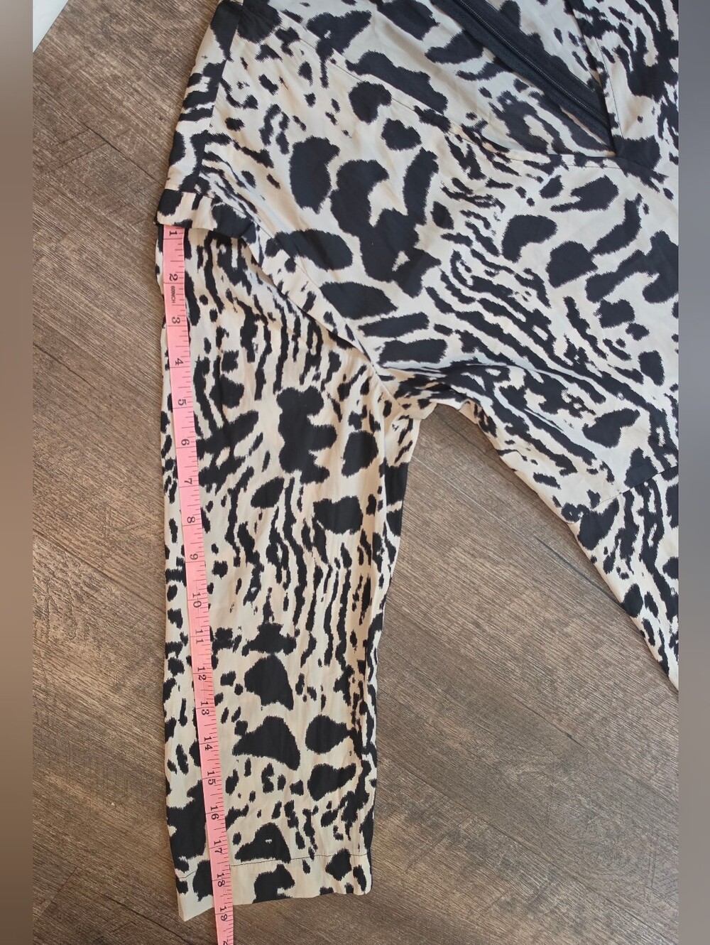 Ba&sh Paris Olga Midi Dress Womens 6 Black Ecru Abstract Animal Print Fit n Flar - Picture 14 of 16